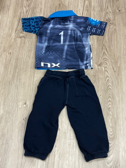 Boys outfit, NEXT brand Soccer Polo & and Old Navy Joggers, size 3yrs/3T, VGUC, Kids 3T
