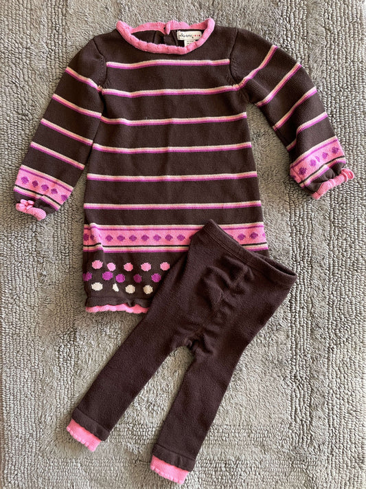 Polkatots brand 24M brown/pink outfit, Kids 24 Month (18-24M)