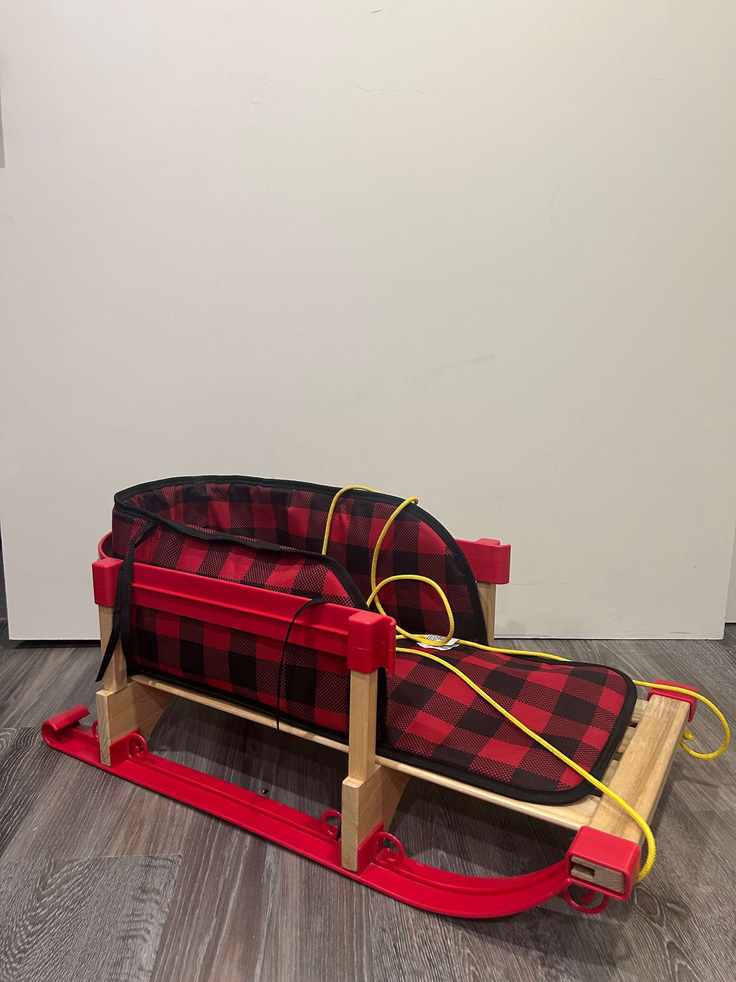 Sled with cushion insert and seatbelt
