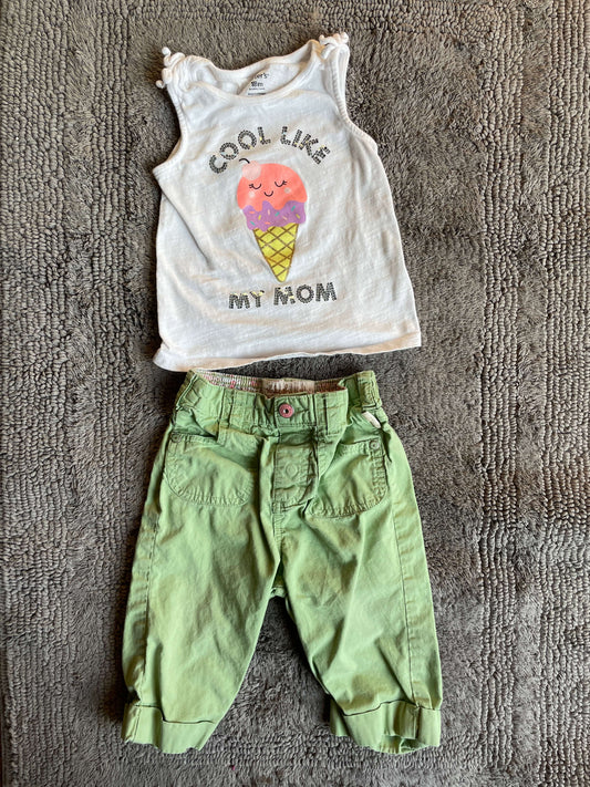 18M "Cool like my mom" outfit, Kids 18 Month (12-18M)