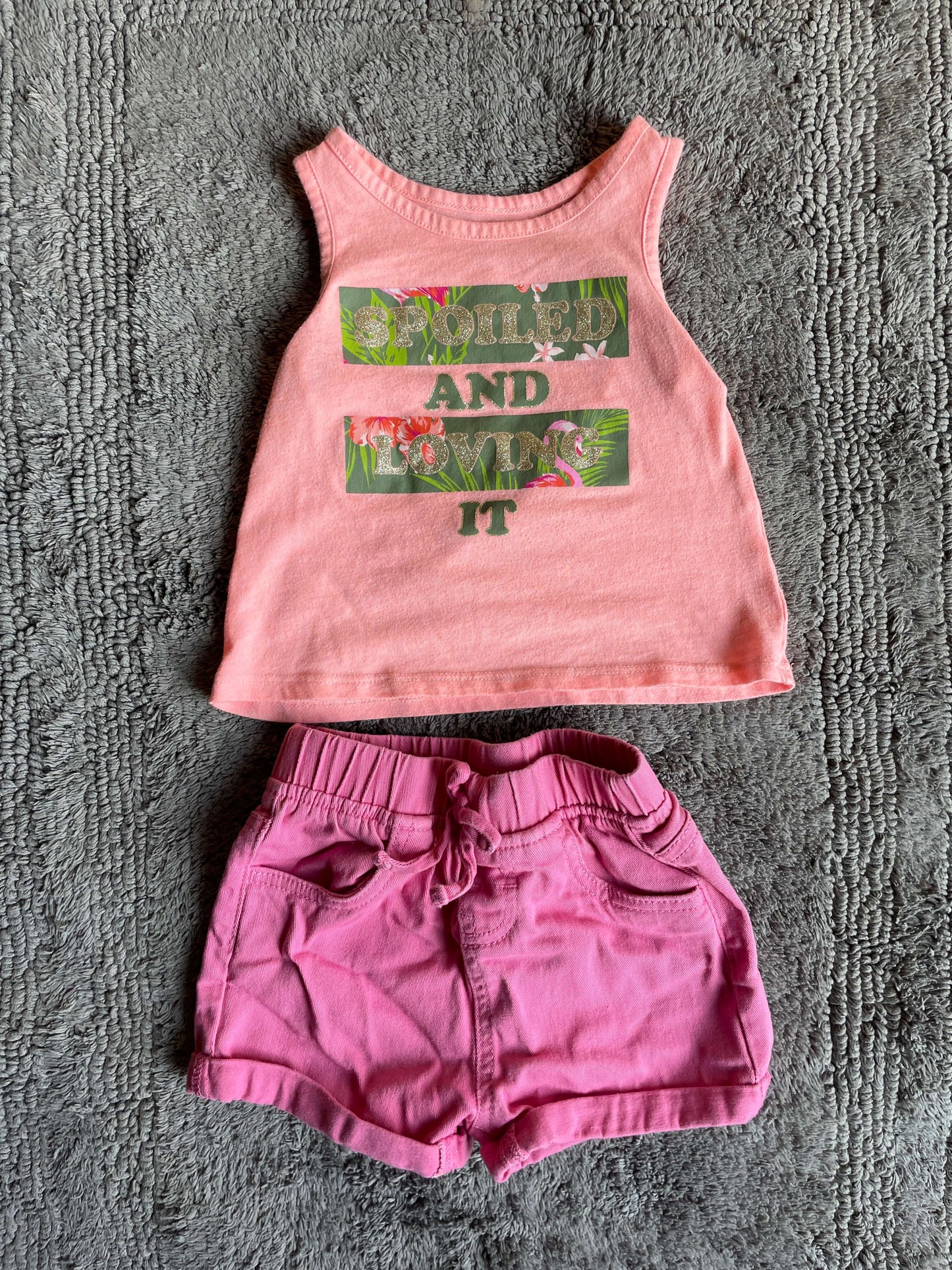 "spoiled and loving it" 2 piece set 12-18M, Kids 18 Month (12-18M)