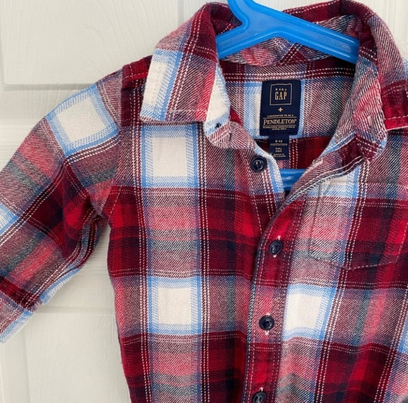 Pendleton Flannel Shirt, 6-12 months , Kids 12 Month (9-12M)