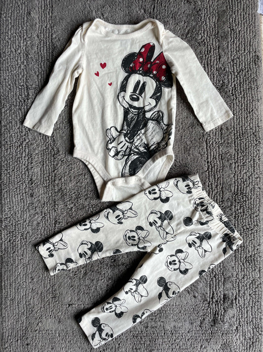 Disney Baby Gap 12-18M Minnie Mouse 2 piece outfit, Kids 18 Month (12-18M)