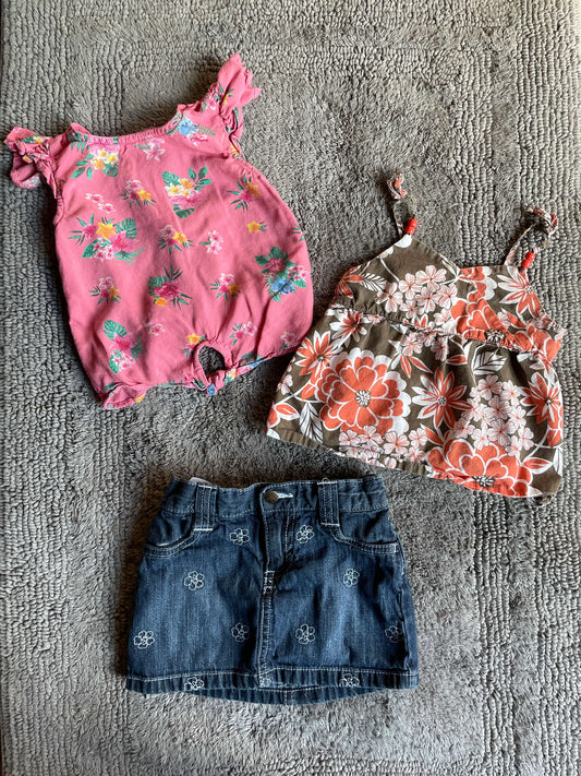18-24M summer bundle- skirt and two tops (old navy, primark brands), Kids 24 Month (18-24M)
