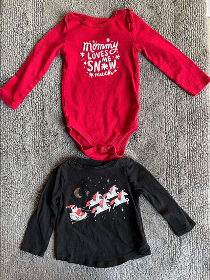 18-24M Christmas onesie and shirt, Kids 24 Month (18-24M)
