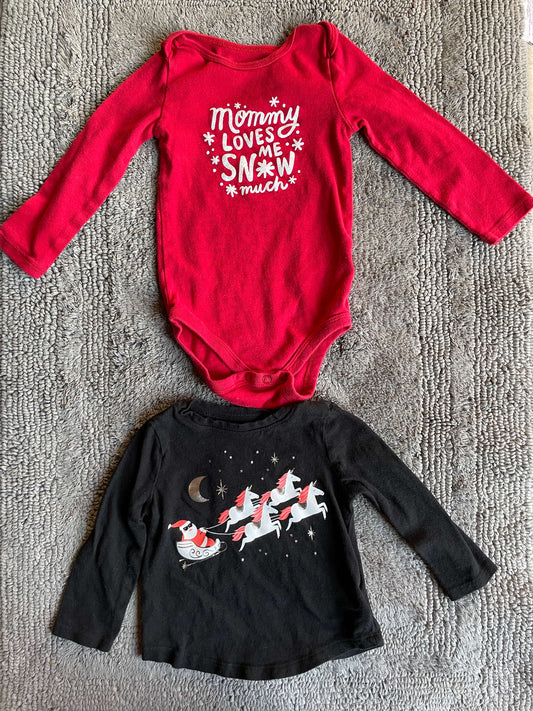 18-24M Christmas onesie and shirt, Kids 24 Month (18-24M)