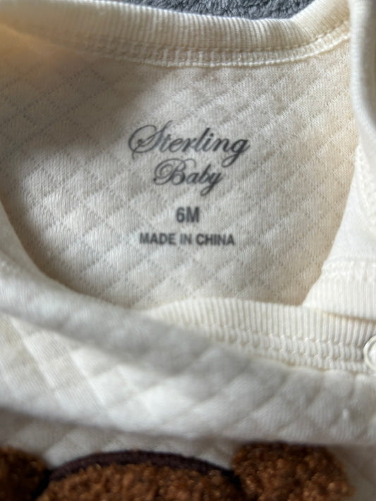 2 pack Sterling Baby Bear Sleepers, Kids 6 Month (3-6M)