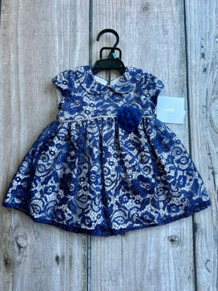 Marmellata girls size 24m navy blue lace special occasion dress, brand new with tags, Kids 24 Month (18-24M)