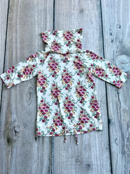 Old Navy girls size 5 floral tunic length cowl neck top, Kids 5/5T (extra small)