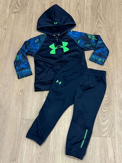 Boys Nacy Blue Under Armour Tracksuit, size 24 mos, Excellent Used Condition (EUC), Kids 24 Month (18-24M)