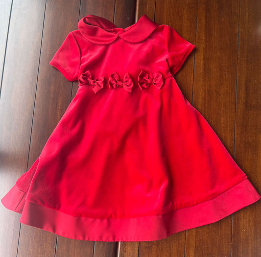 Cutest Red Collared Dress, Kids 3T