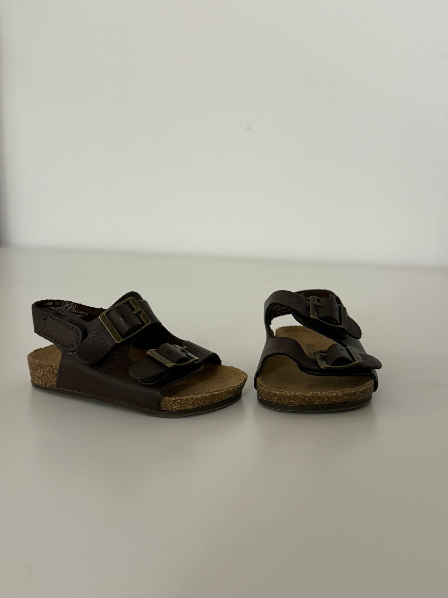 Faux-leather double buckle sandals, Shoes 1 (Baby: 0-12 mth)