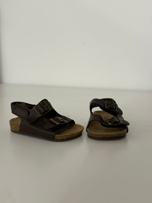 Faux-leather double buckle sandals, Shoes 1 (Baby: 0-12 mth)