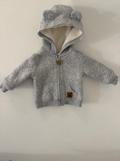 Simple Joys by Carter's Baby-Boys Hooded Sweater Jacket with Sherpa Lining, Kids 3 Month (0-3M)