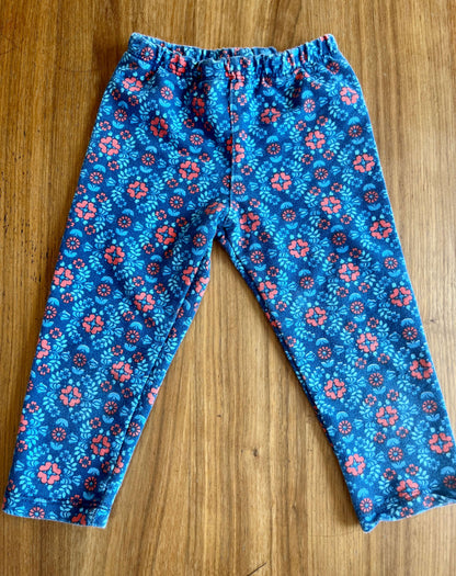 Nannette Kids - Coral & Denim Geometric T-shirt, Leggings, and Jacket Set, Kids 18 Month (12-18M)