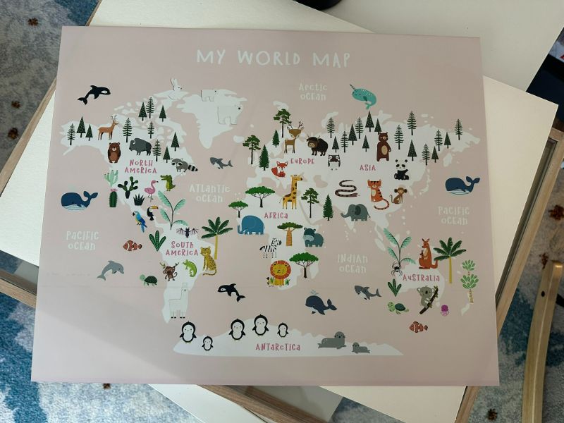 World Map Ilustration Wall Print