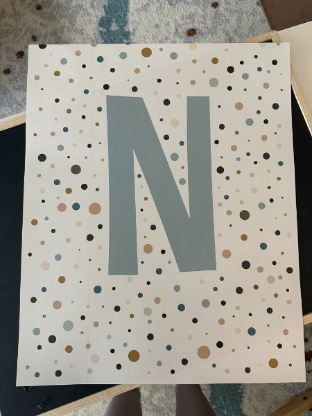 Letter N Wall Print