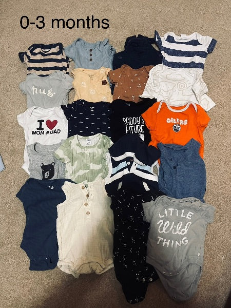 Baby boys 0-3 months onesies, Kids 3 Month (0-3M)