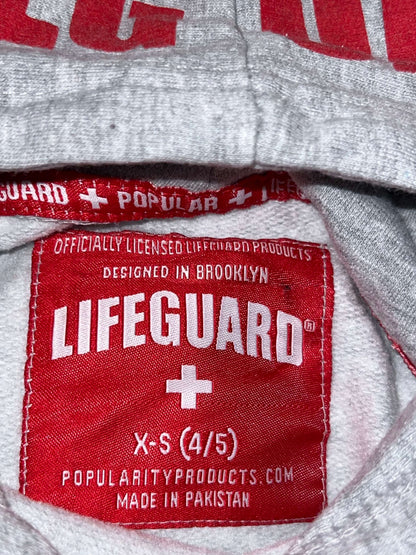 Gender Neutral Grey Lifeguard Hoodie for Boys or GIrls, size X-S (4/5), Very Good Used Condition (VGUC), Kids 4/4T