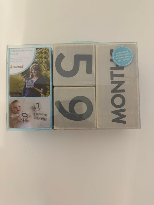Pearhead - Wooden Age Block Set NEW WITH BOX