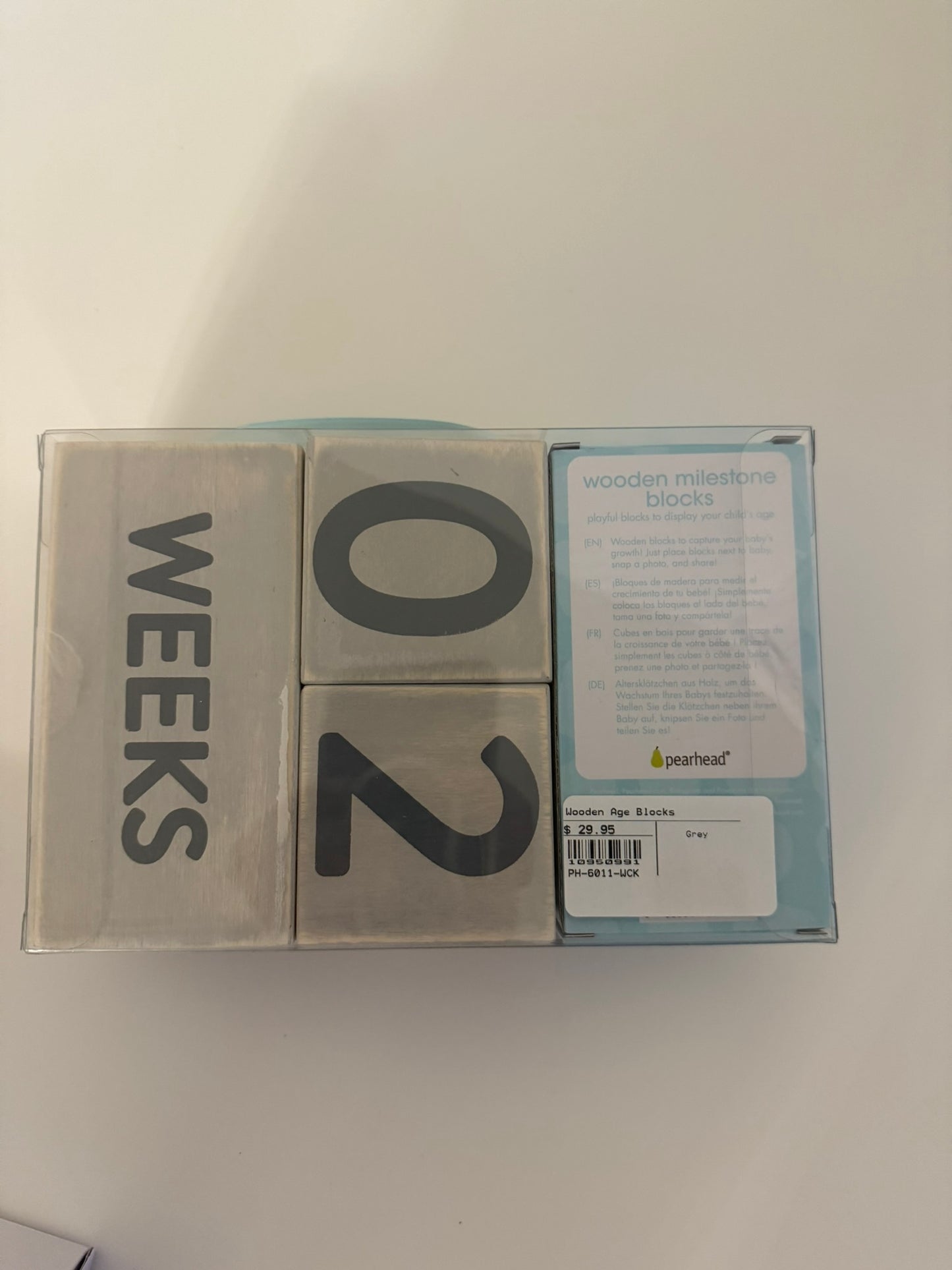 Pearhead - Wooden Age Block Set NEW WITH BOX