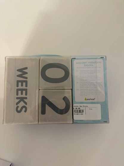 Pearhead - Wooden Age Block Set NEW WITH BOX