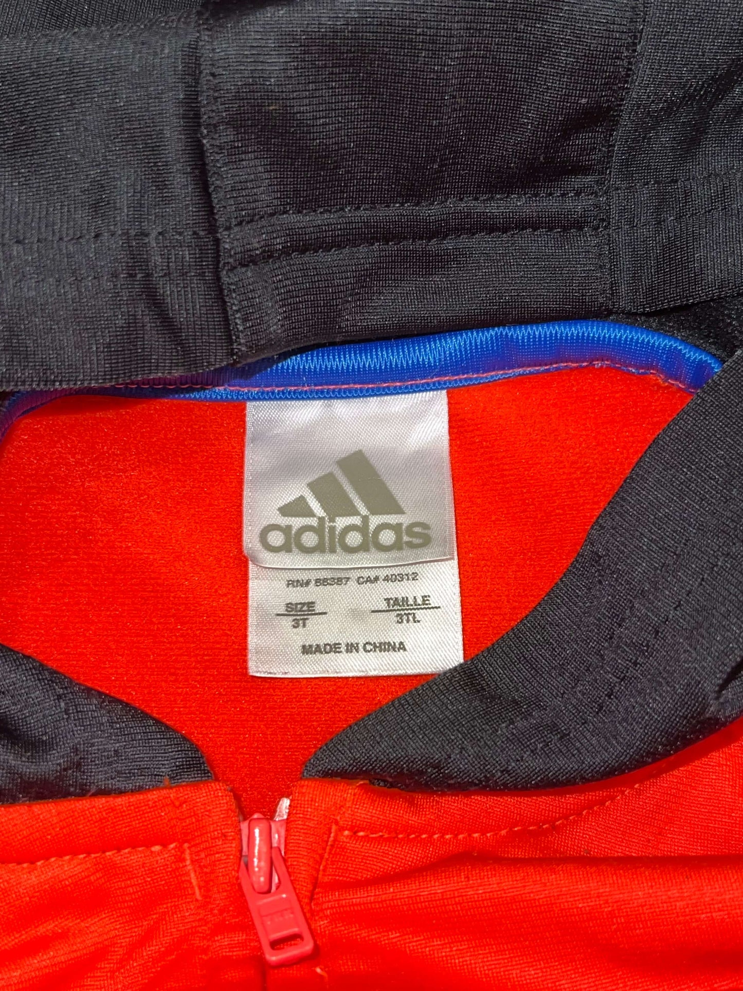 Boys Adidas Track Jacket, Bright Orange, size 3T, Excellent Used Condition (EUC), Kids 3T