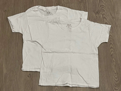 Boys, Set of Two, White Fruit of the Loom Undershirts / White T-shirts, size XS (4), VGUC, Kids 4/4T