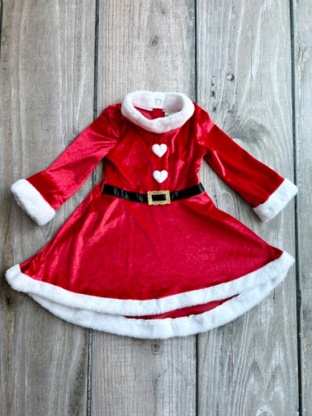 H&M size 4-6yrs girls Santa Claus holiday Christmas dress costume, like new