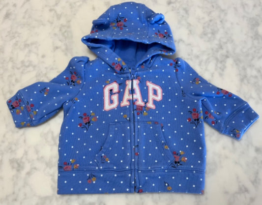 Blue Floral Sweater, Kids 3 Month (0-3M)