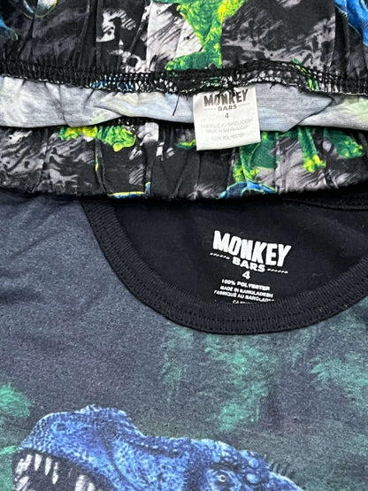 Dinosaur Pajamas - PJ Tank top & shorts, pajamas, Monkey Bars Brand, size 4, VGUC, Kids 4/4T