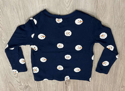 Boys L/S Navy Top with Snowmen Head design from Old Navy, size 5T, EUC, Kids 5/5T