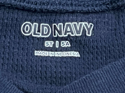 Boys L/S Navy Top with Snowmen Head design from Old Navy, size 5T, EUC, Kids 5/5T