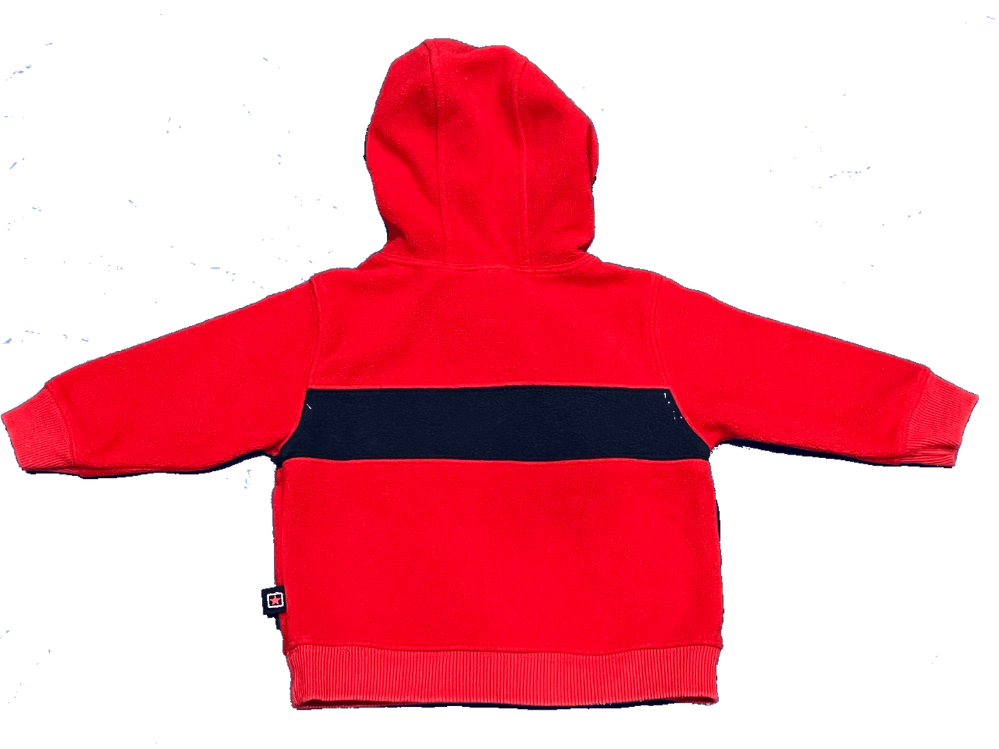 Old Navy, Red/Navy Fleece Hoodie, size 6-12 mos, VGUC, Kids 9 Month (6-9M)