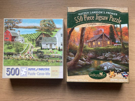 Bundle - 2 NEW Puzzles (500 and 550 pieces)