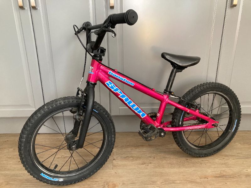 16" Spawn Banshee Bright Pink Bike, $600