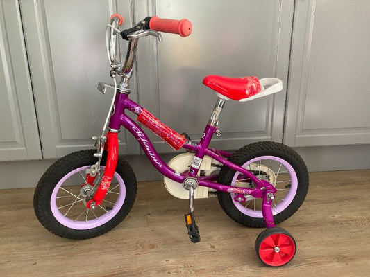 12" Schwinn Elm Purple-Red Bike with Training Wheels, 2 years & Up