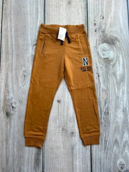 H&M size 6-7yrs boys brown NYC Ave joggers, sweatpants, sweats, new with tags, Kids 6/6X (extra small)