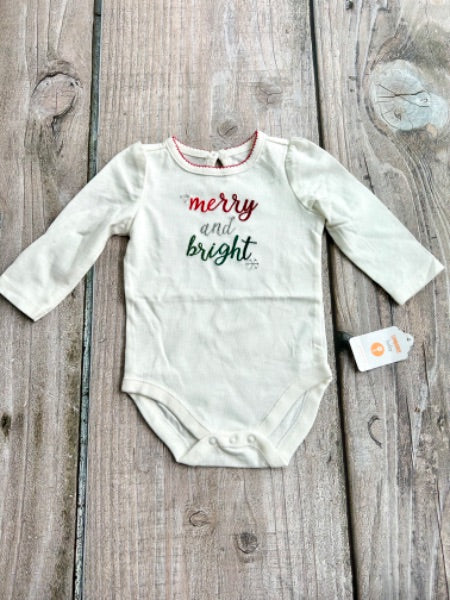 Gymboree baby 3-6m Merry and Bright onesie, new with tags, Kids 6 Month (3-6M)