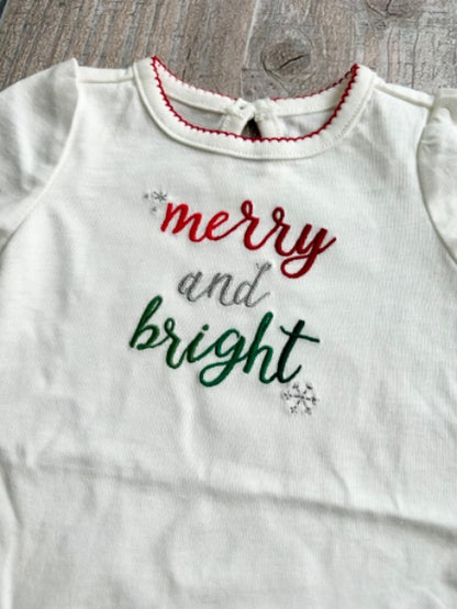 Gymboree baby 3-6m Merry and Bright onesie, new with tags, Kids 6 Month (3-6M)