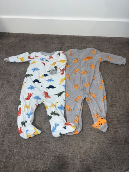 Boys - Carters 3-6m fleece sleepers bundle, Kids 6 Month (3-6M)