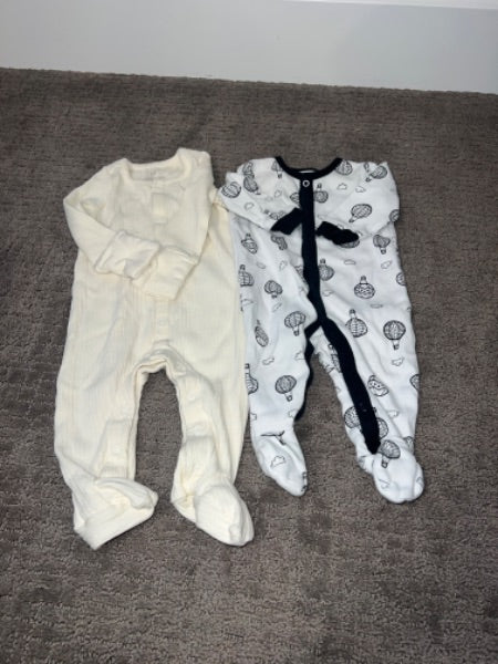 Unisex - Gap/Petit Lem 0-3 sleeper bundle , Kids 3 Month (0-3M)