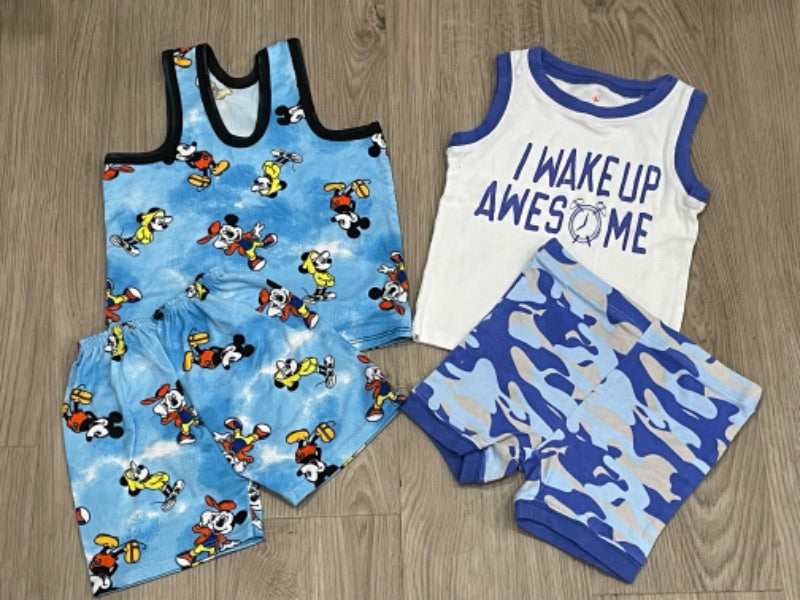 Bundle of 2 Sets of Summer PJ’s, size 3 (fit small), VGUC, Kids 2T