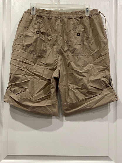 Khaki Maternity Adjustable Length Shorts from Thyme Maternity, size Large, Very Good Used Condition (VGUC), Maternity L (12-14)