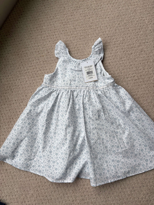 NEW with tags - White Company 🇬🇧- white and blue summer dress, 18-24m, Kids 24 Month (18-24M)