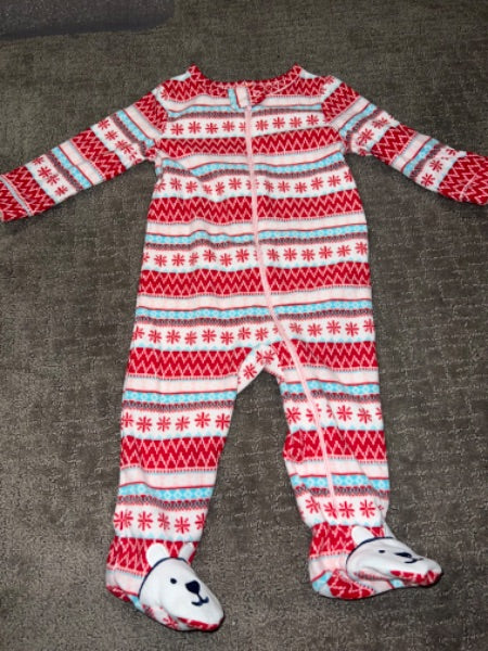 Girls - Joe Fresh 6-12m Fleece Christmas sleeper , Kids 12 Month (9-12M)