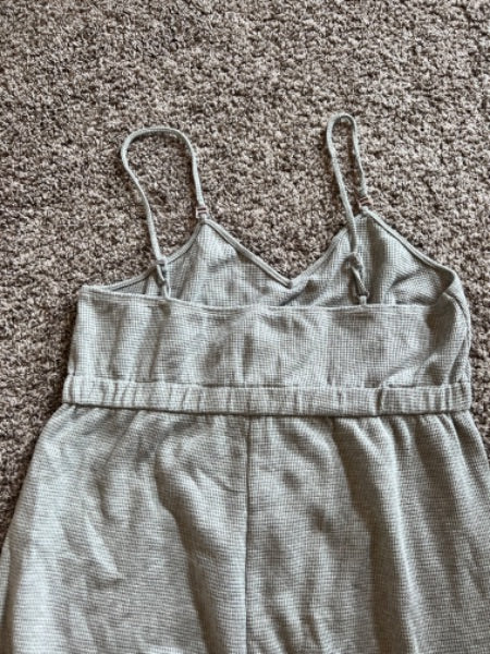 Grey maternity overall jumpsuit