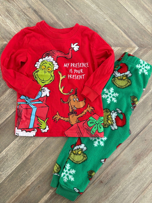 Grinch Christmas Pj’s 2T, Kids 2T