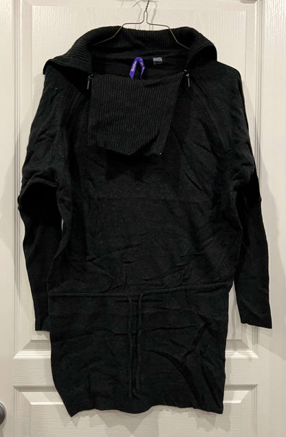EUC, L/S Dark Grey Tunic Maternity Sweater from Seraphine, size US 8, Maternity M (8-10)