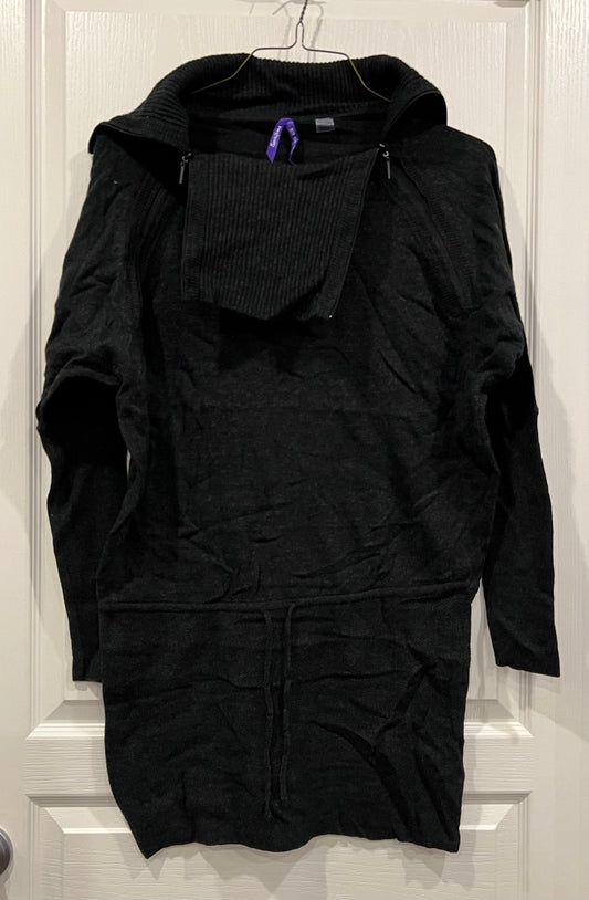EUC, L/S Dark Grey Tunic Maternity Sweater from Seraphine, size US 10, Maternity M (8-10)
